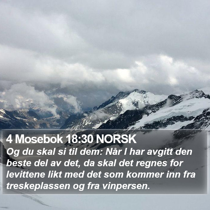 4 Mosebok 18:30 NORSK Bible Study