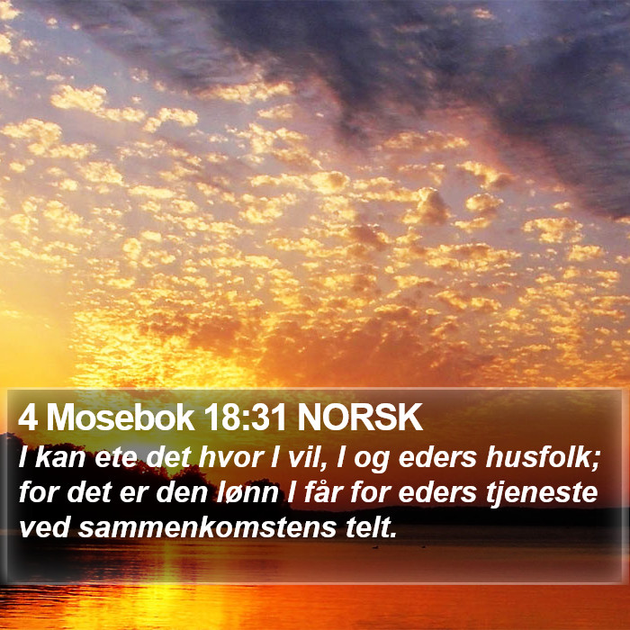 4 Mosebok 18:31 NORSK Bible Study