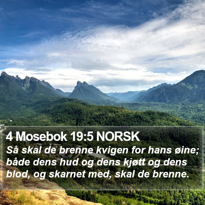 4 Mosebok 19:5 NORSK Bible Study