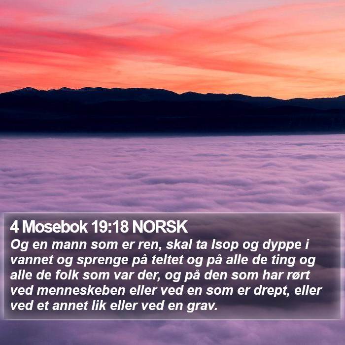 4 Mosebok 19:18 NORSK Bible Study