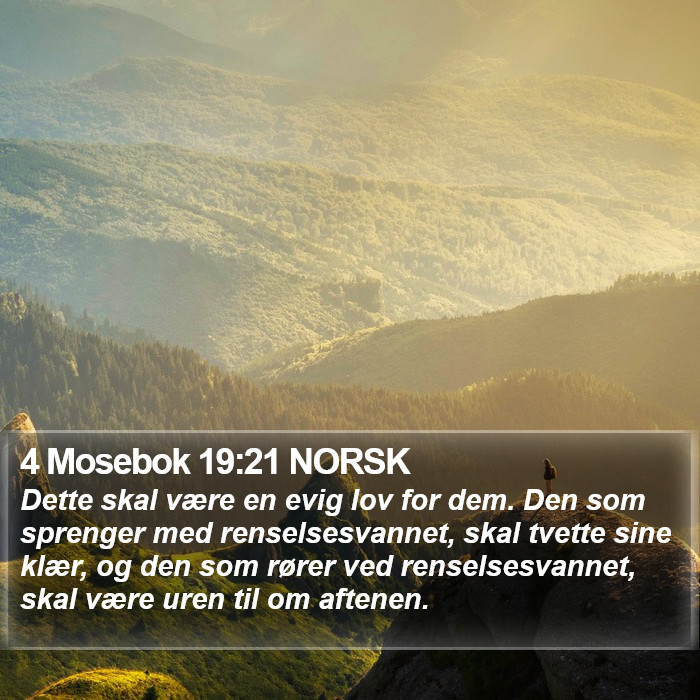 4 Mosebok 19:21 NORSK Bible Study