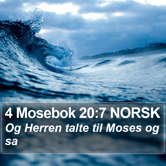 4 Mosebok 20:7 NORSK Bible Study