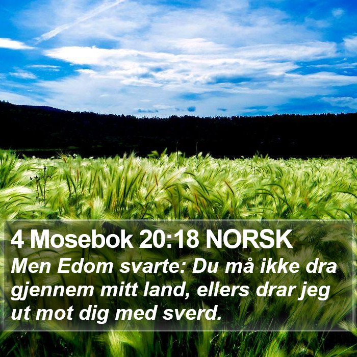 4 Mosebok 20:18 NORSK Bible Study