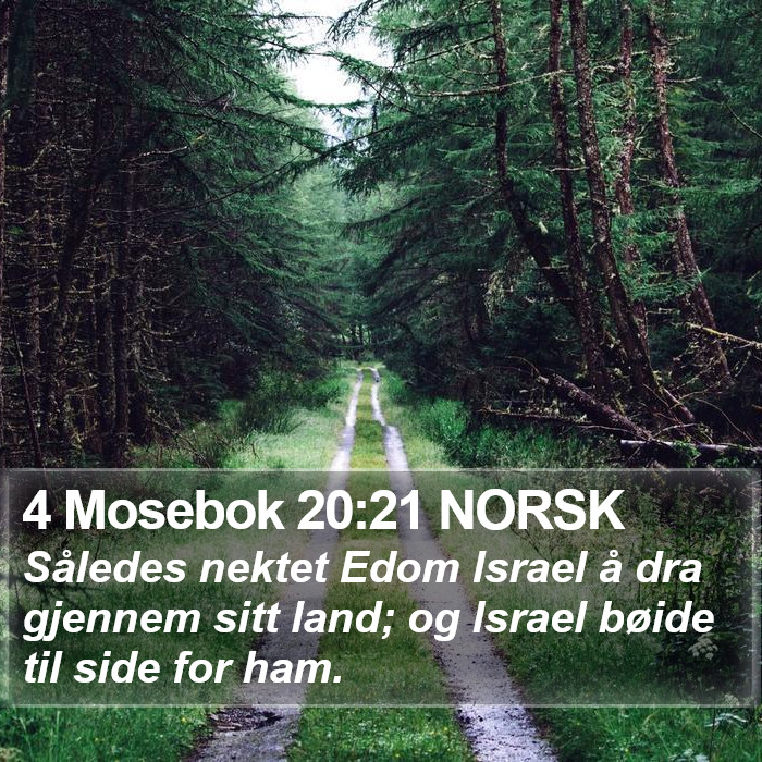 4 Mosebok 20:21 NORSK Bible Study