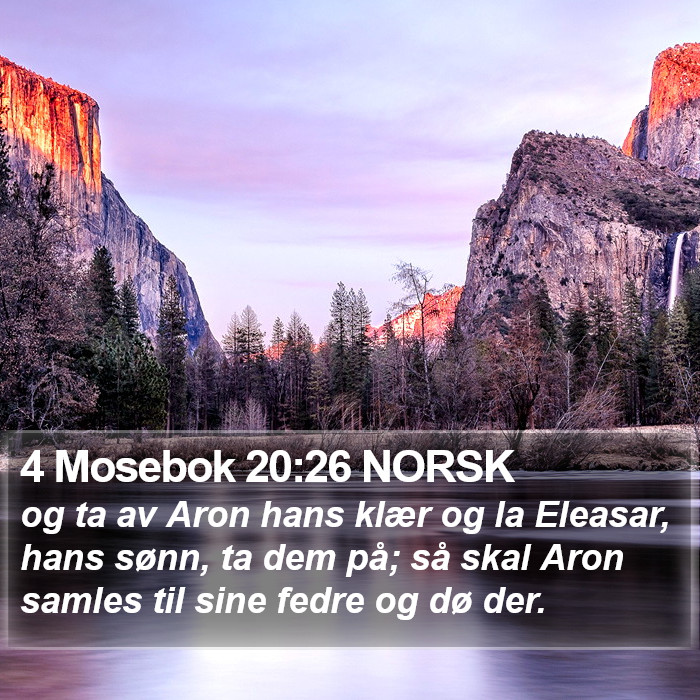 4 Mosebok 20:26 NORSK Bible Study