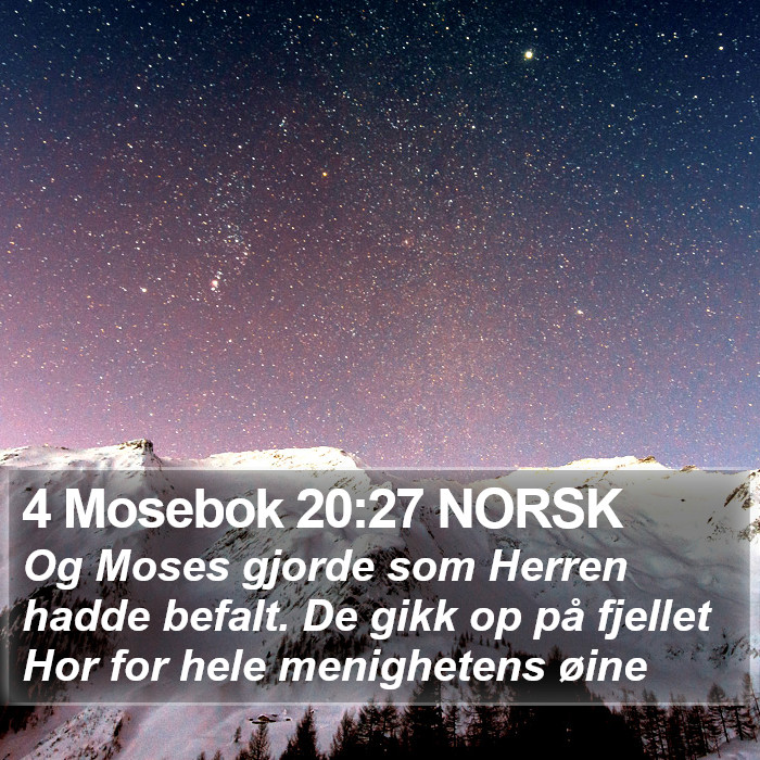 4 Mosebok 20:27 NORSK Bible Study