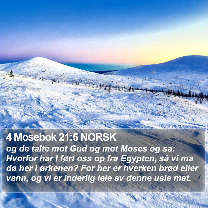 4 Mosebok 21:5 NORSK Bible Study