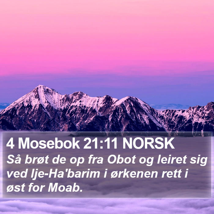 4 Mosebok 21:11 NORSK Bible Study