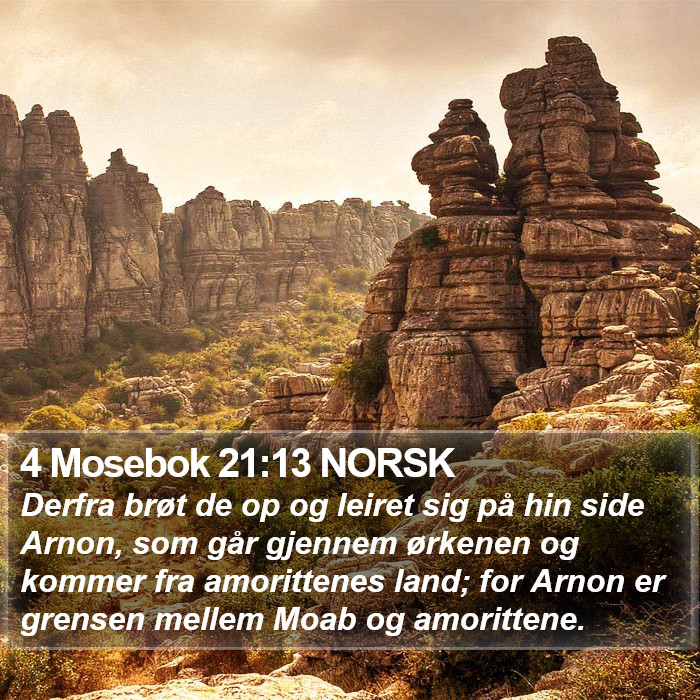 4 Mosebok 21:13 NORSK Bible Study