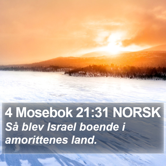 4 Mosebok 21:31 NORSK Bible Study