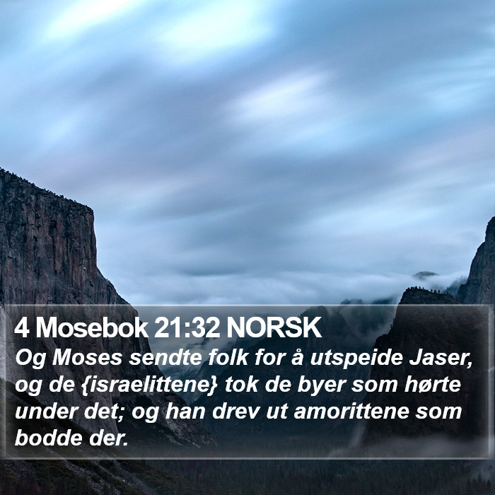 4 Mosebok 21:32 NORSK Bible Study