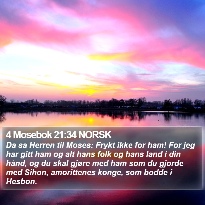 4 Mosebok 21:34 NORSK Bible Study