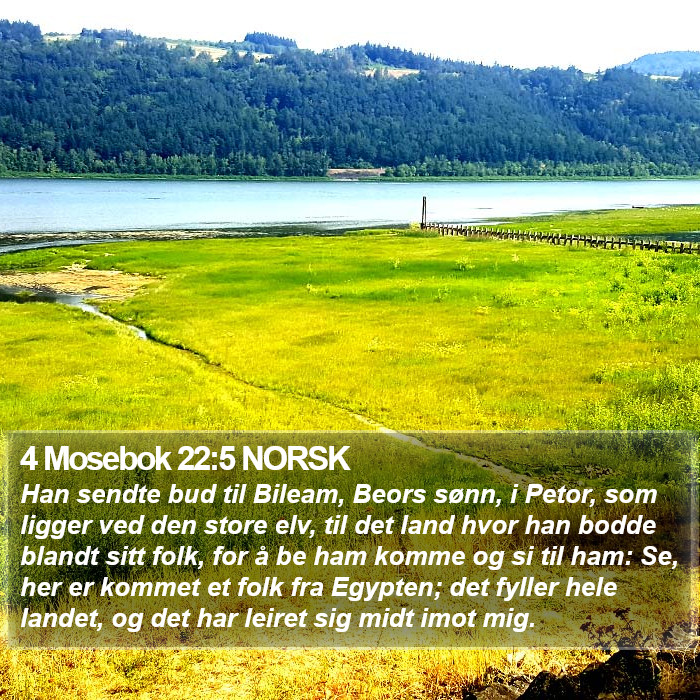 4 Mosebok 22:5 NORSK Bible Study