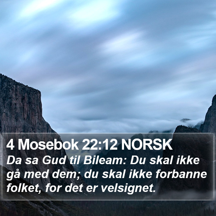 4 Mosebok 22:12 NORSK Bible Study