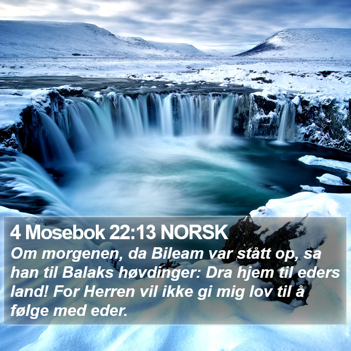 4 Mosebok 22:13 NORSK Bible Study