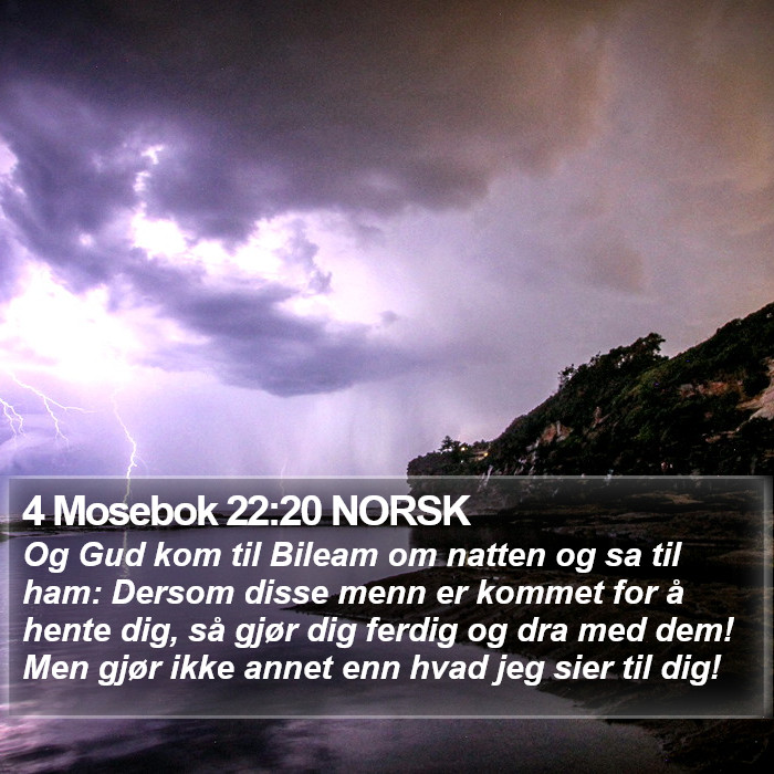 4 Mosebok 22:20 NORSK Bible Study