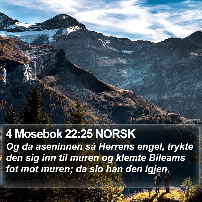 4 Mosebok 22:25 NORSK Bible Study