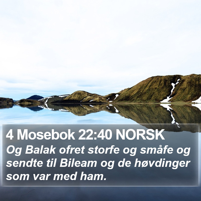 4 Mosebok 22:40 NORSK Bible Study