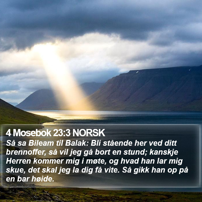 4 Mosebok 23:3 NORSK Bible Study