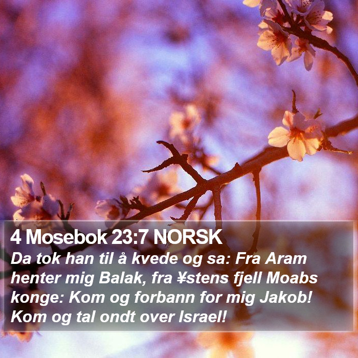 4 Mosebok 23:7 NORSK Bible Study