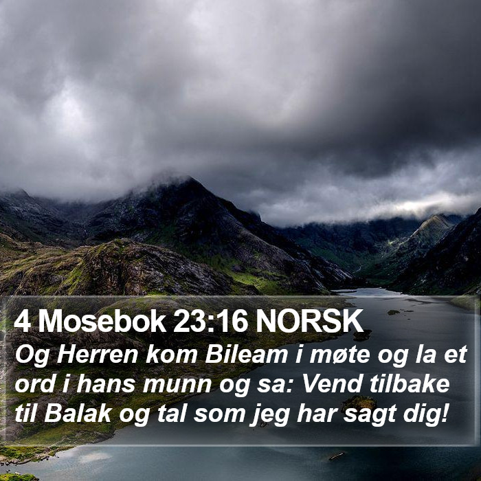 4 Mosebok 23:16 NORSK Bible Study