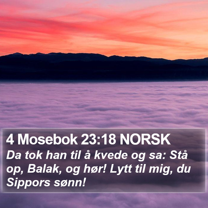 4 Mosebok 23:18 NORSK Bible Study