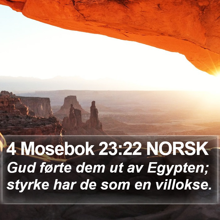 4 Mosebok 23:22 NORSK Bible Study