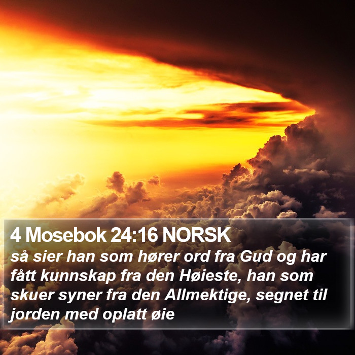 4 Mosebok 24:16 NORSK Bible Study