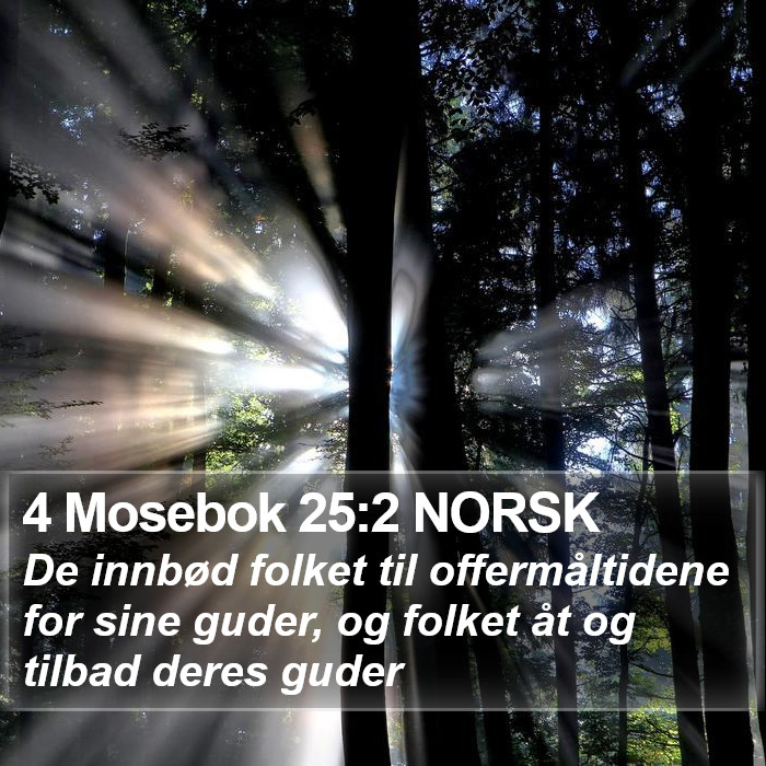 4 Mosebok 25:2 NORSK Bible Study