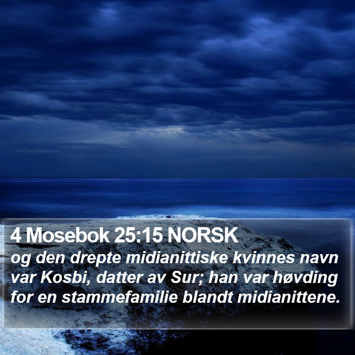 4 Mosebok 25:15 NORSK Bible Study