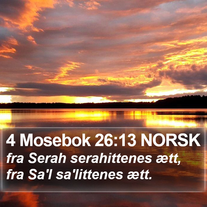 4 Mosebok 26:13 NORSK Bible Study