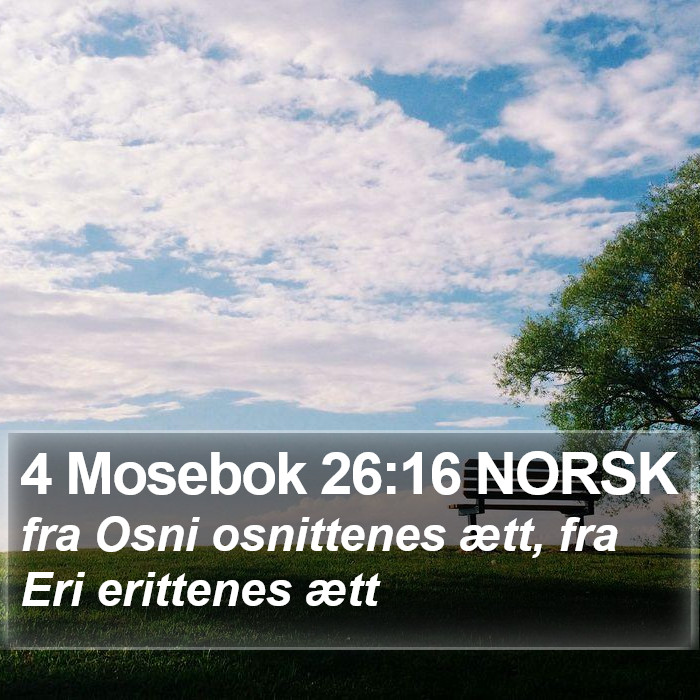 4 Mosebok 26:16 NORSK Bible Study