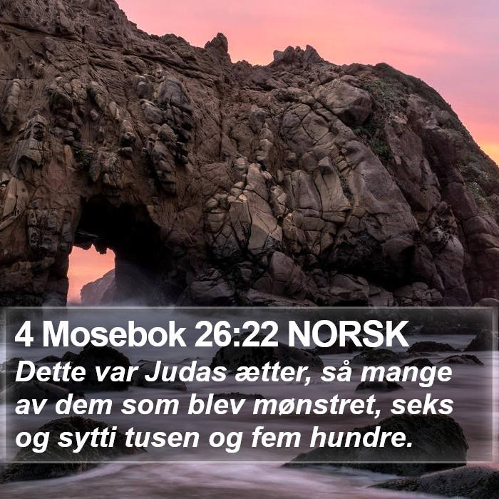 4 Mosebok 26:22 NORSK Bible Study