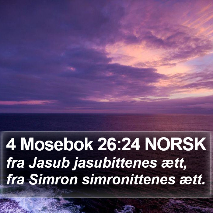 4 Mosebok 26:24 NORSK Bible Study