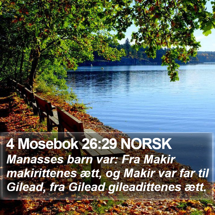 4 Mosebok 26:29 NORSK Bible Study