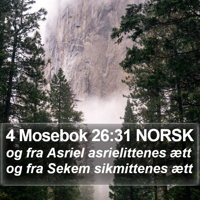 4 Mosebok 26:31 NORSK Bible Study