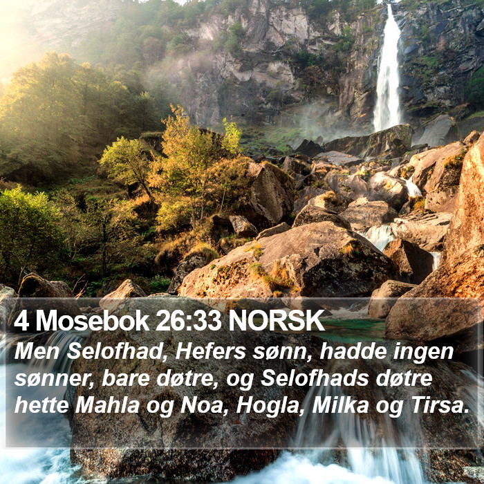 4 Mosebok 26:33 NORSK Bible Study