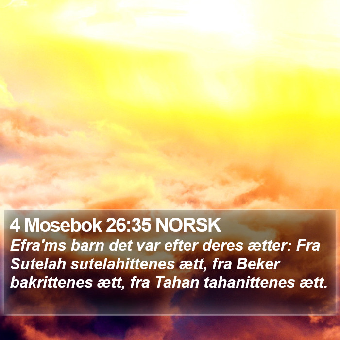 4 Mosebok 26:35 NORSK Bible Study