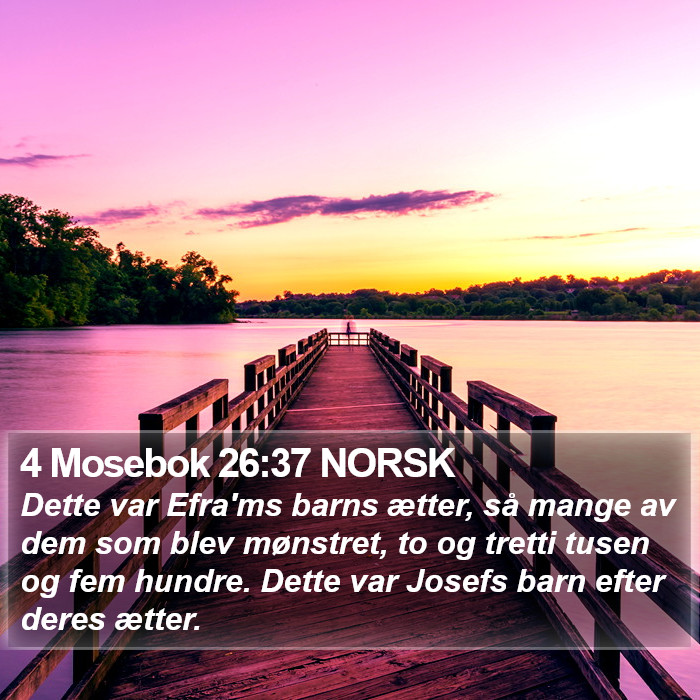 4 Mosebok 26:37 NORSK Bible Study