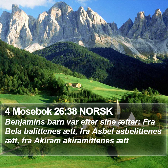 4 Mosebok 26:38 NORSK Bible Study