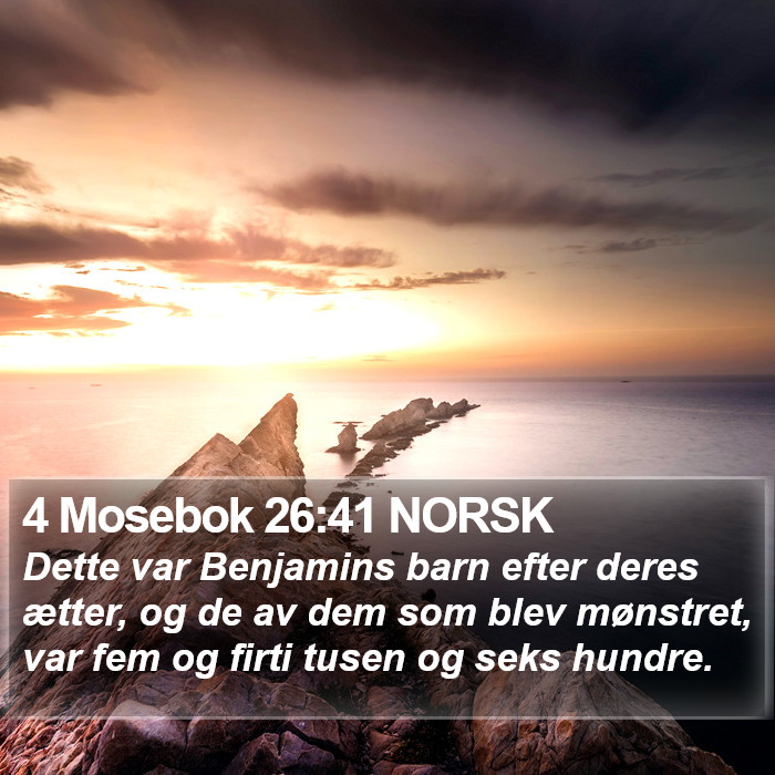 4 Mosebok 26:41 NORSK Bible Study