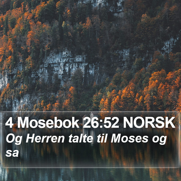 4 Mosebok 26:52 NORSK Bible Study