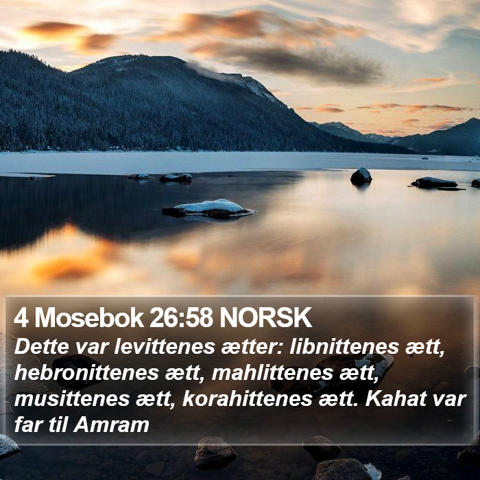 4 Mosebok 26:58 NORSK Bible Study