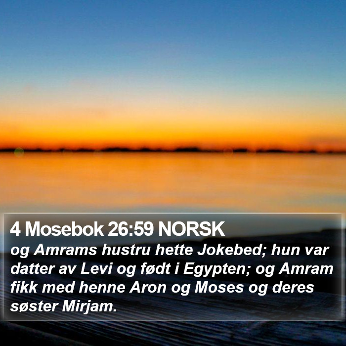 4 Mosebok 26:59 NORSK Bible Study