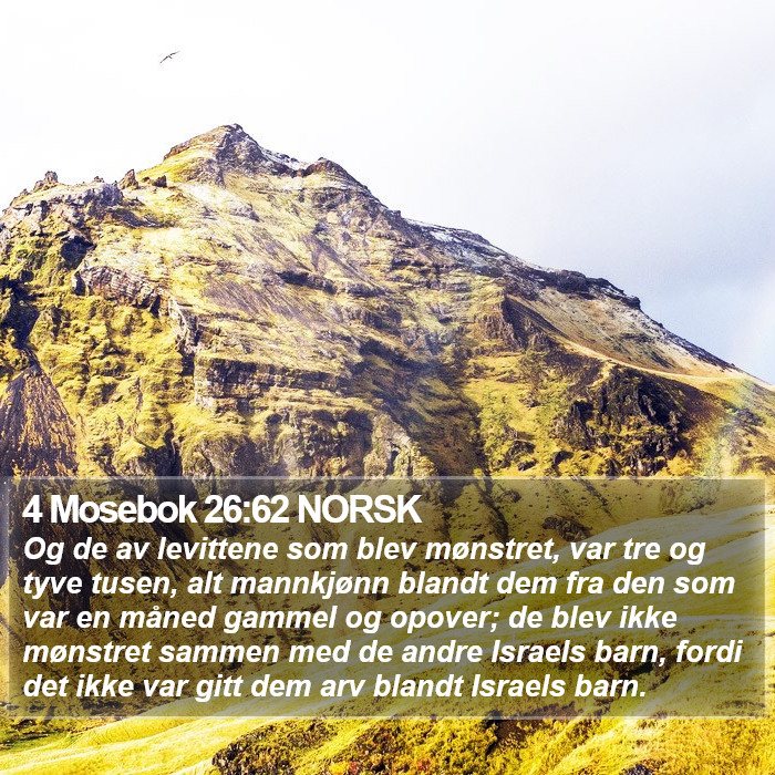 4 Mosebok 26:62 NORSK Bible Study