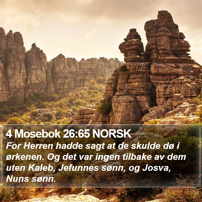 4 Mosebok 26:65 NORSK Bible Study