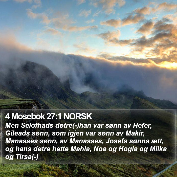 4 Mosebok 27:1 NORSK Bible Study