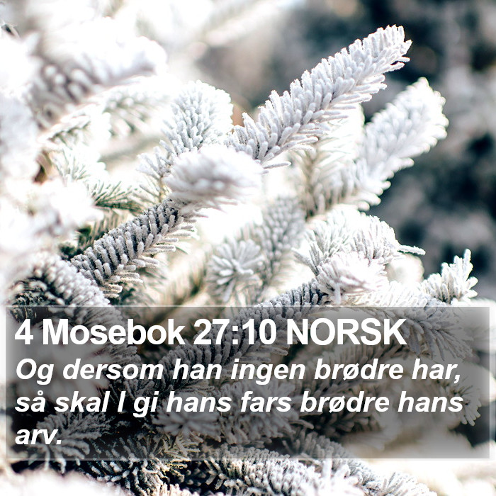 4 Mosebok 27:10 NORSK Bible Study