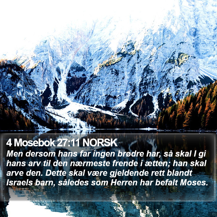 4 Mosebok 27:11 NORSK Bible Study