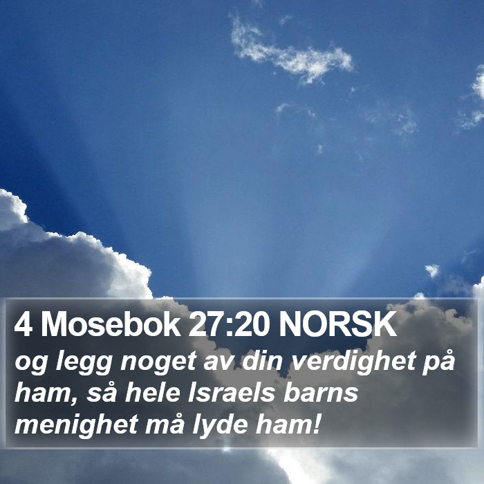 4 Mosebok 27:20 NORSK Bible Study